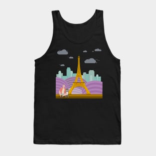 A trip with my dog to Paris Tank Top